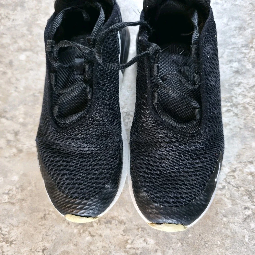 Nike Air Max 270 PS Black White Comfort Casual Sneakers Youth Kids Size 2 Y